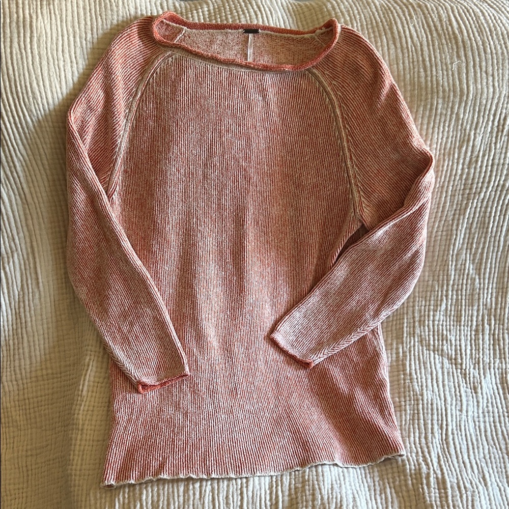 Free People Coral Oversized Sweater NWOT Sz XS